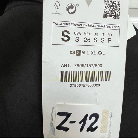 Zara Sleeveless Black Shirt Dress Button Down Size Small NWT - Picture 10 of 16